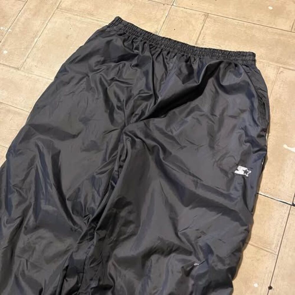 Starter brand baggy gray parachute trackpants size Large